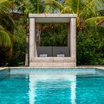 The pool and hangout at Villa Anaphine